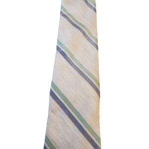 Goodfellow & Co Men's Striped Tie Ivory‎ Lt Green Blue Polyester & Rayon